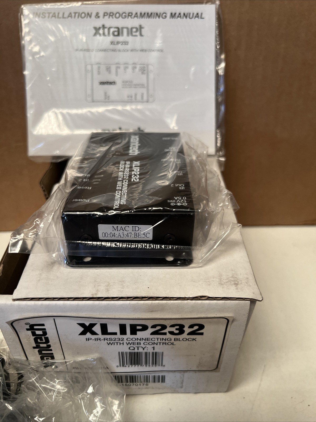 Xantech XLIP232 IP-IR-RS232 Connecting Block With Web Control Unit