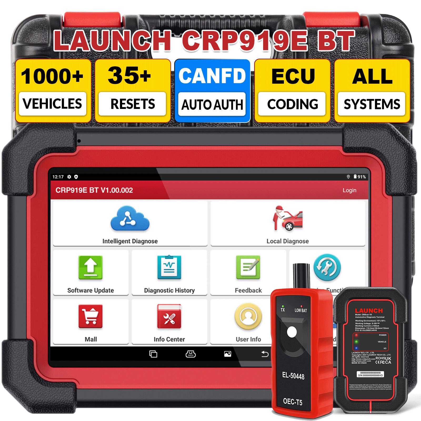 2026 LAUNCH CRP919E BT PRO Elite Car Bidirectional Diagnostic Scanner ECU Coding