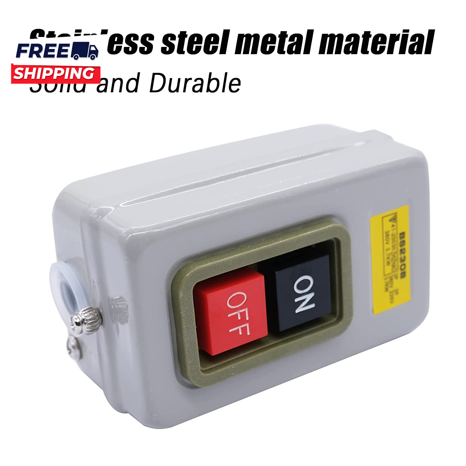 AC 220V/380V Push Button Switch On/Off Start Stop Switch 3 Phase Self Lock Elect