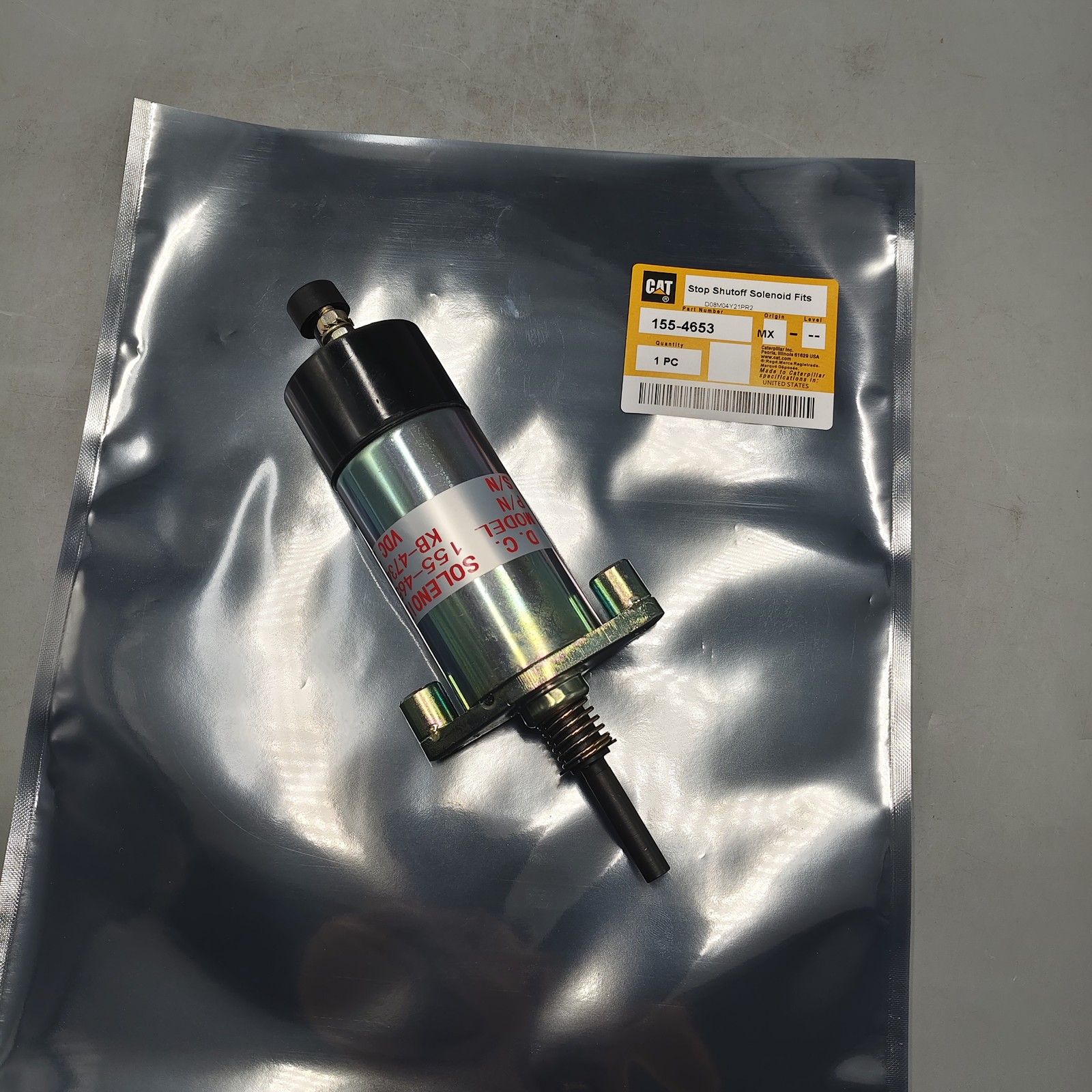 OEM 155-4653 Fuel Shutoff Solenoid For Caterpillar CAT 330 330L 330B 350 525 US