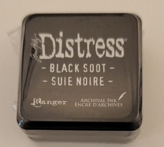 Ranger Distress Ink Black Soot Mini Ink Pad 1" x 1" Tim Holtz