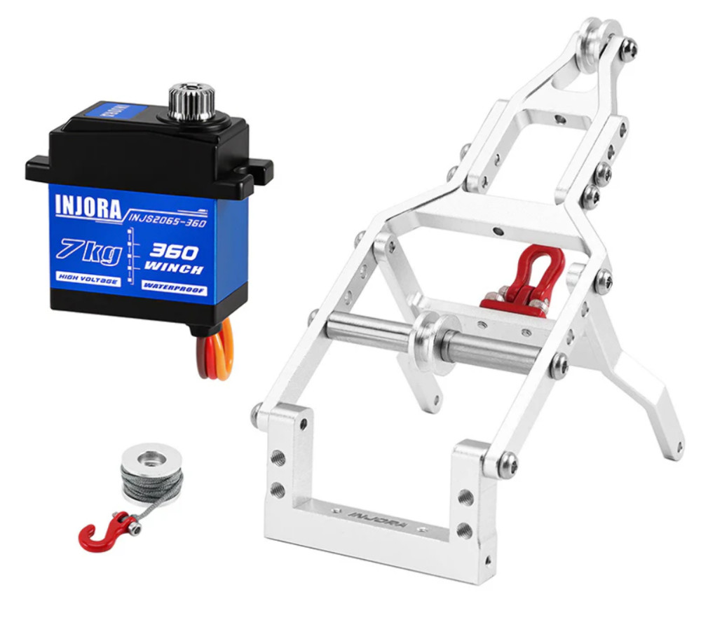INJORA Tow Truck Crane Kit & INJS2065-360 Winch Servo SCX24 INJS2065-360-194SR