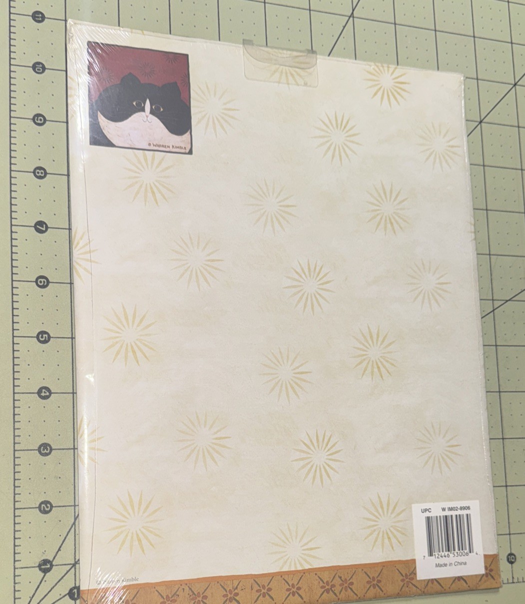 Warren Kimble Stationery Set Computer-Imprintable 20 Sheets Jillicle Cat