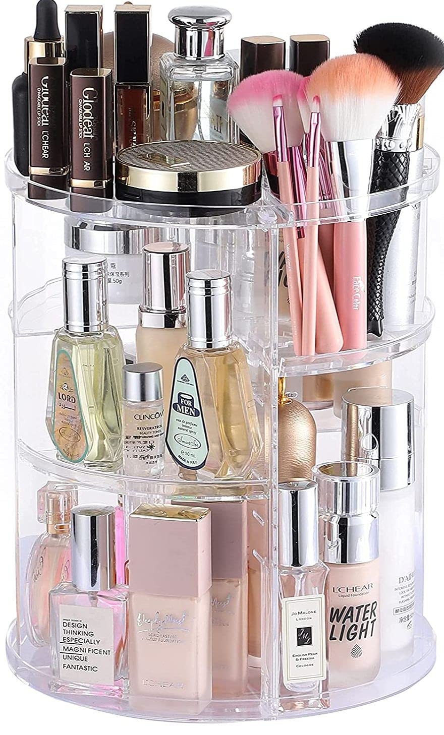 Organizador De Maquillaje Cosmético Giratorio 360° Soporte De Giro Ajustable NEW