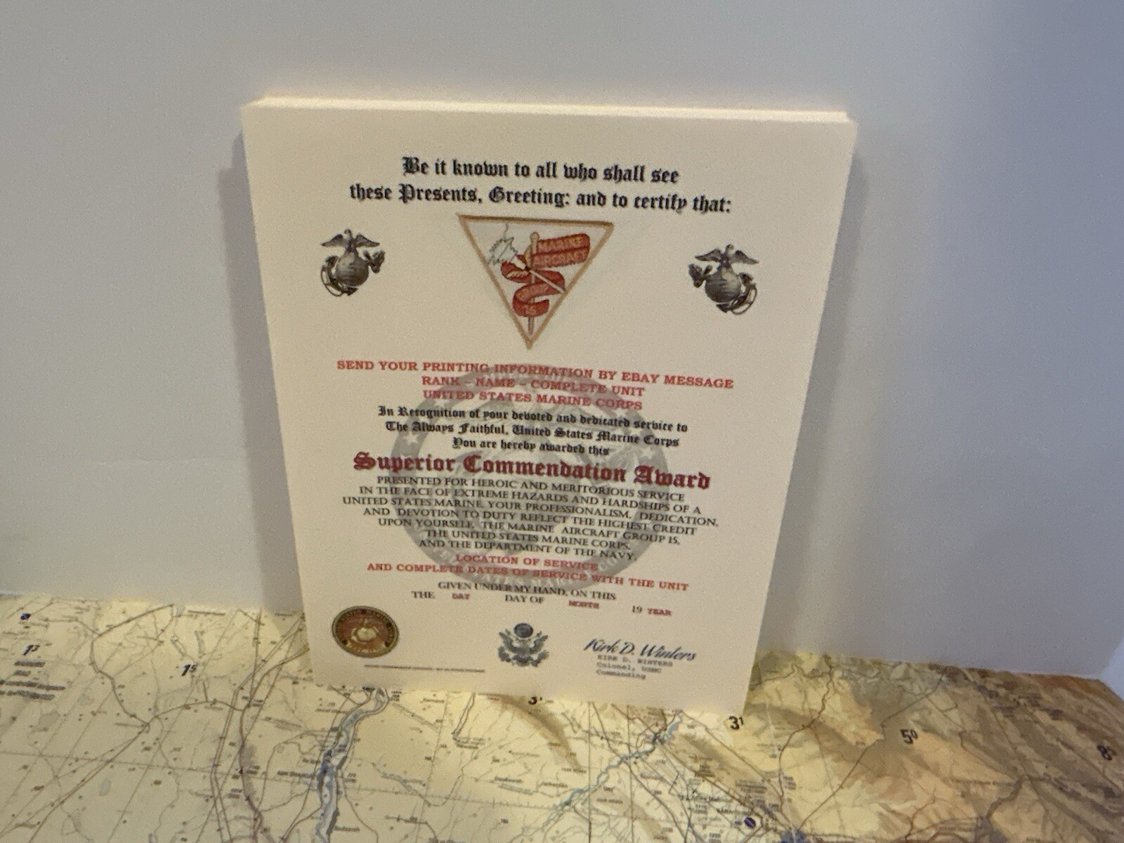 U.S.M.C. / MARINE AIRCRAFT GROUP 15 - SUPERIOR COMMENDATION AWARD