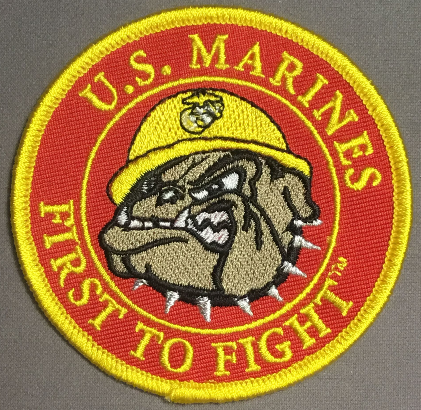Marines First To Fight Bulldog licensed patch