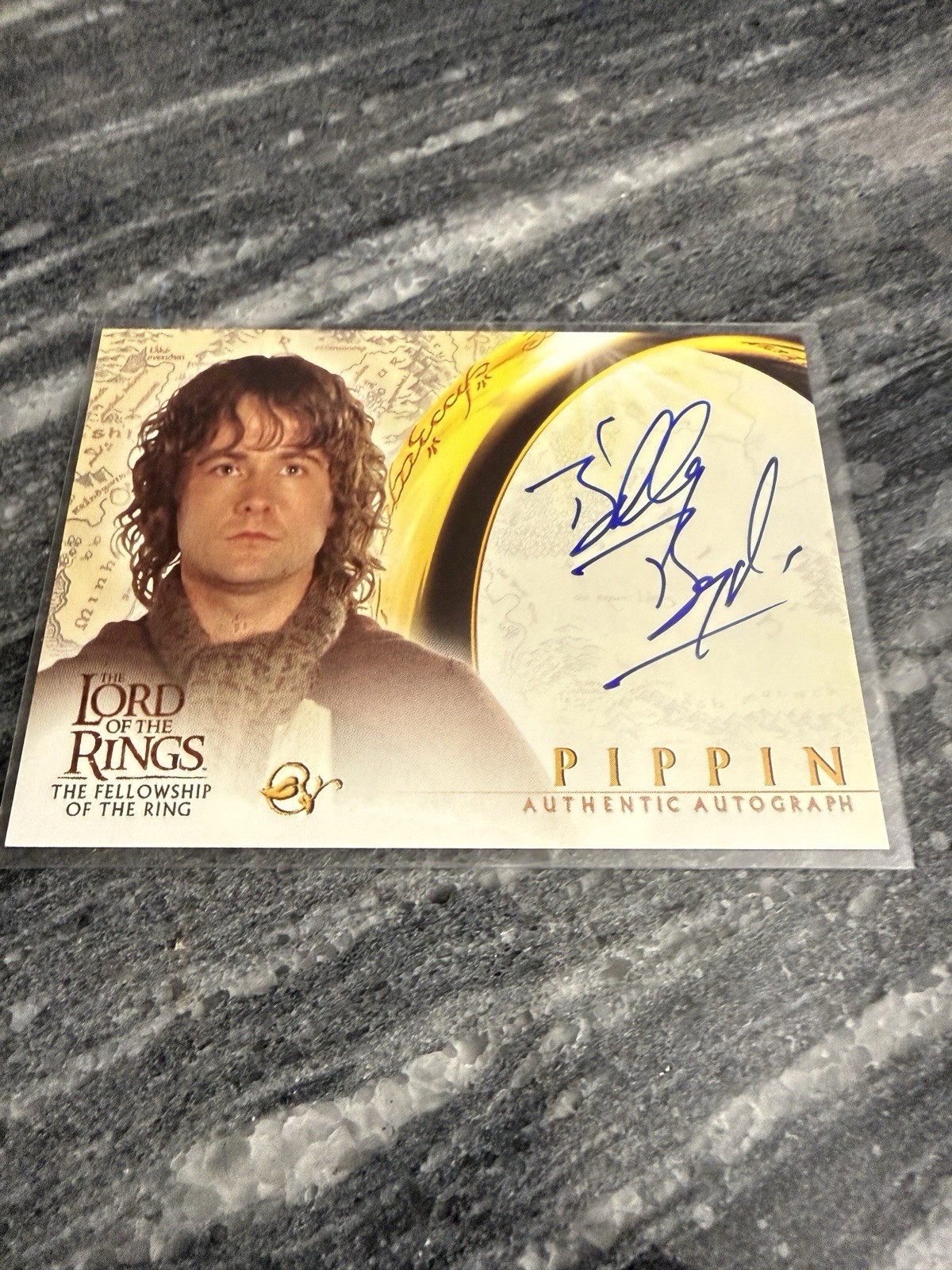 Billy Boyd Autograph Card as Pippin Lord of the Rings Original Movie Memorabilia