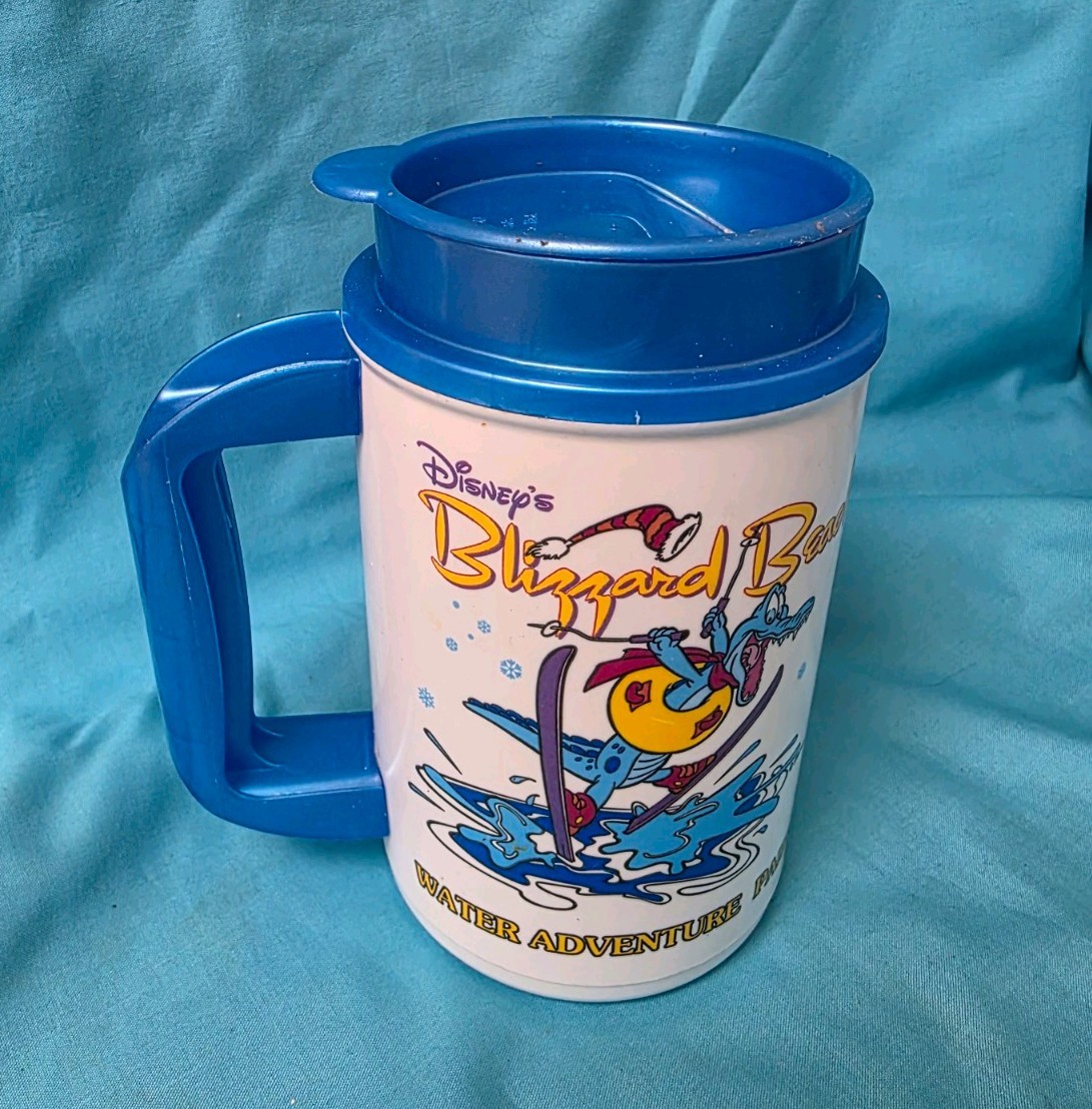 Vintage Disney Blizzard Beach Refillable Souvenir Drinks Mug