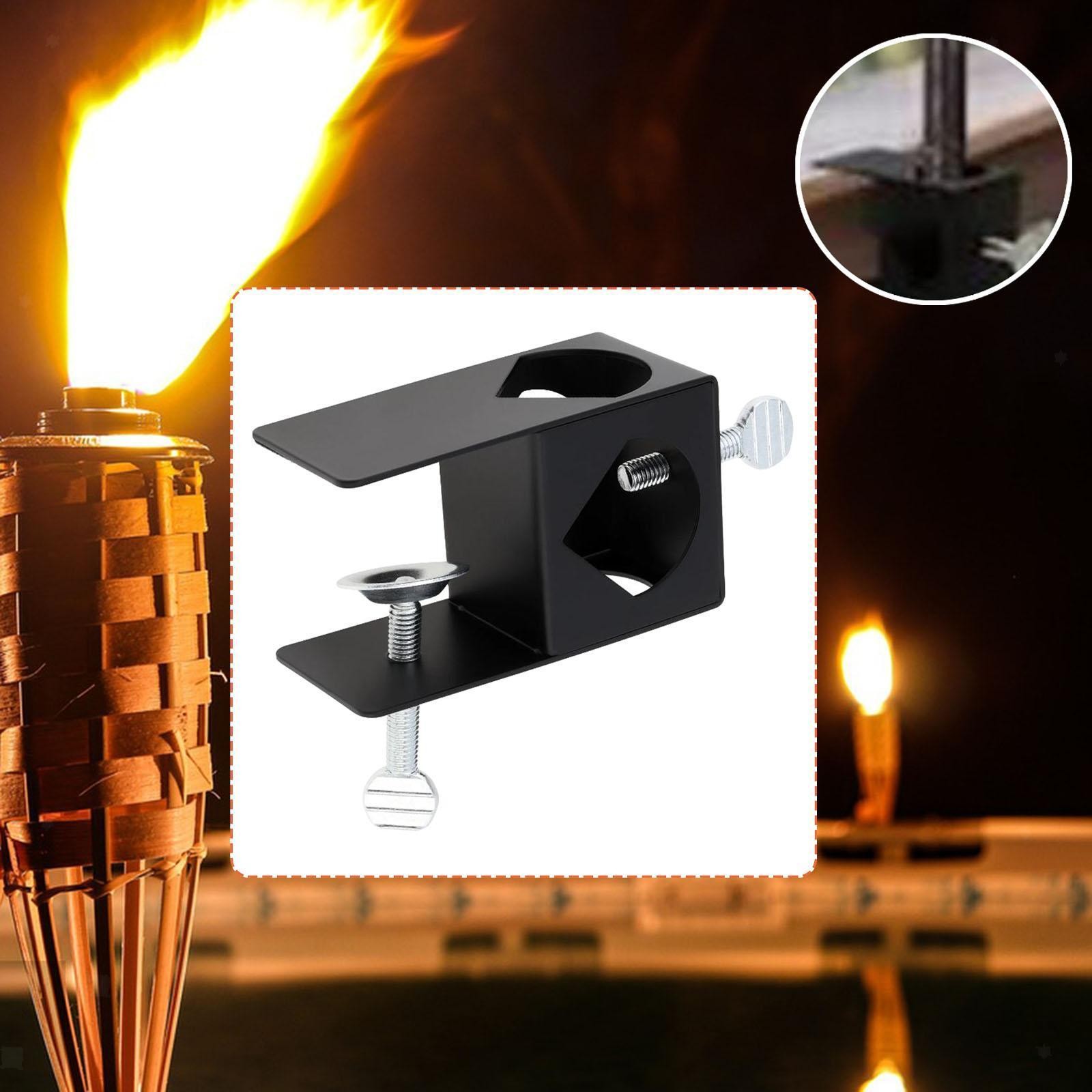 Deck Clamp for Torches Sturdy Torch Mounting Bracket for Outdoor Fence Yard