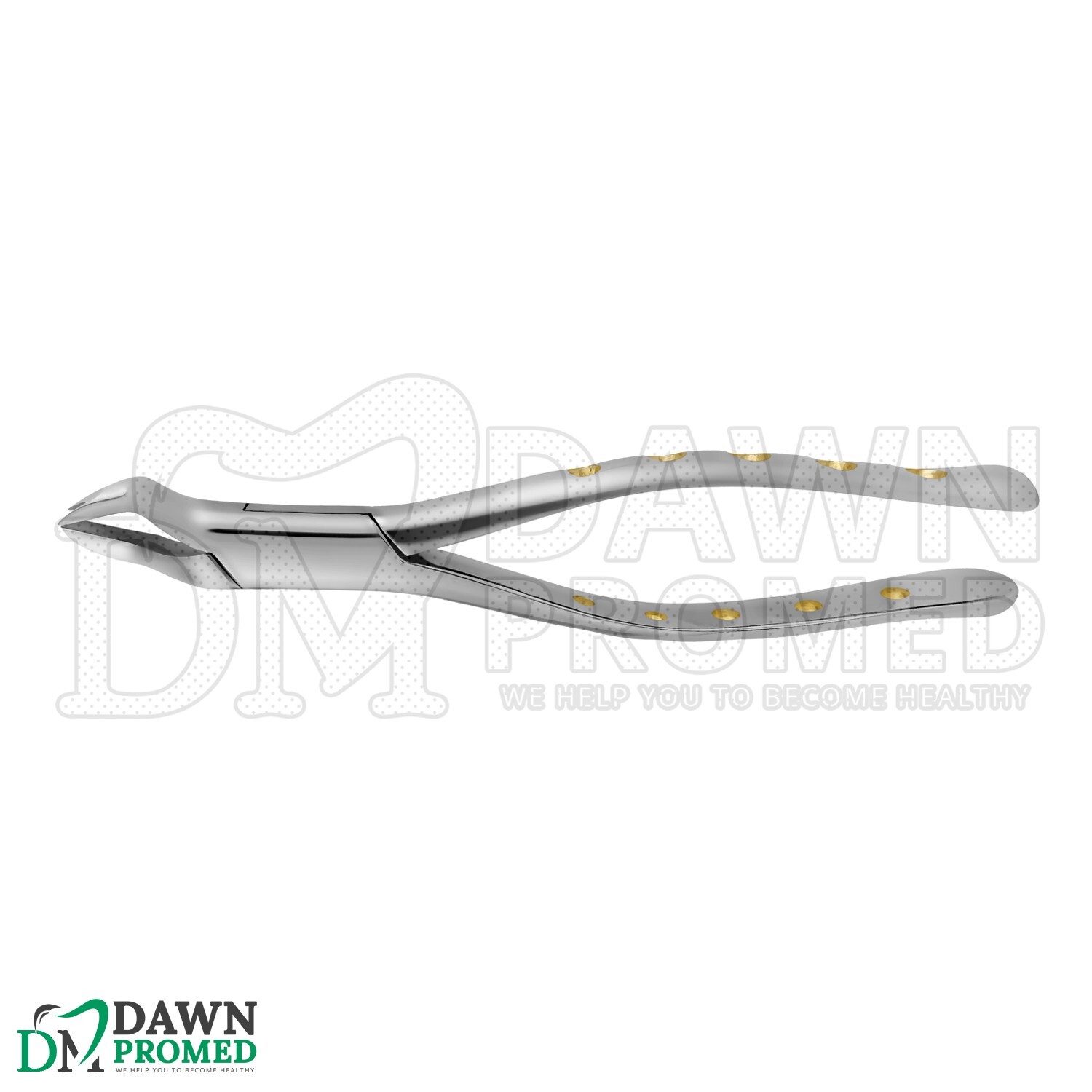 Dental Extracting Forceps #88R Gold Hollow Python Grip Handle German Grade