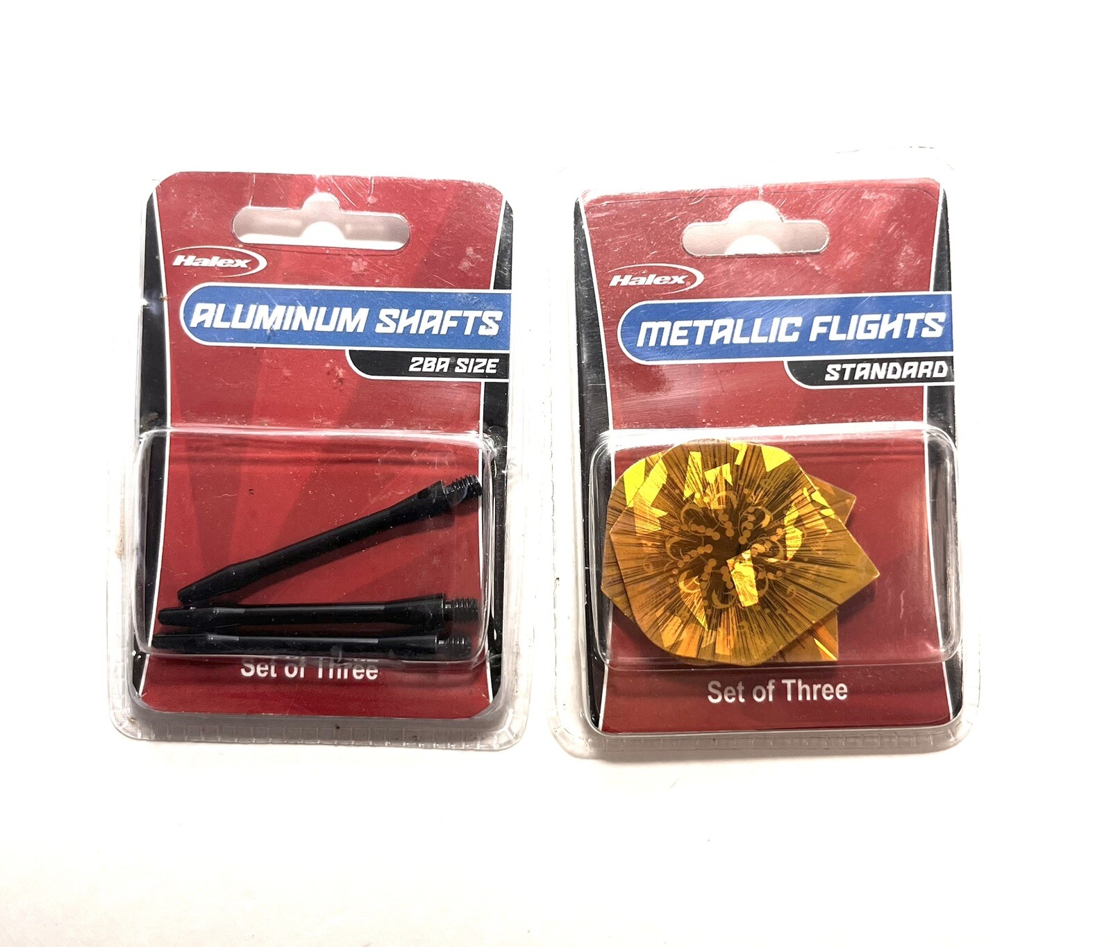 Halex Aluminum Dart Shafts (28A Size) And Metallic Flights