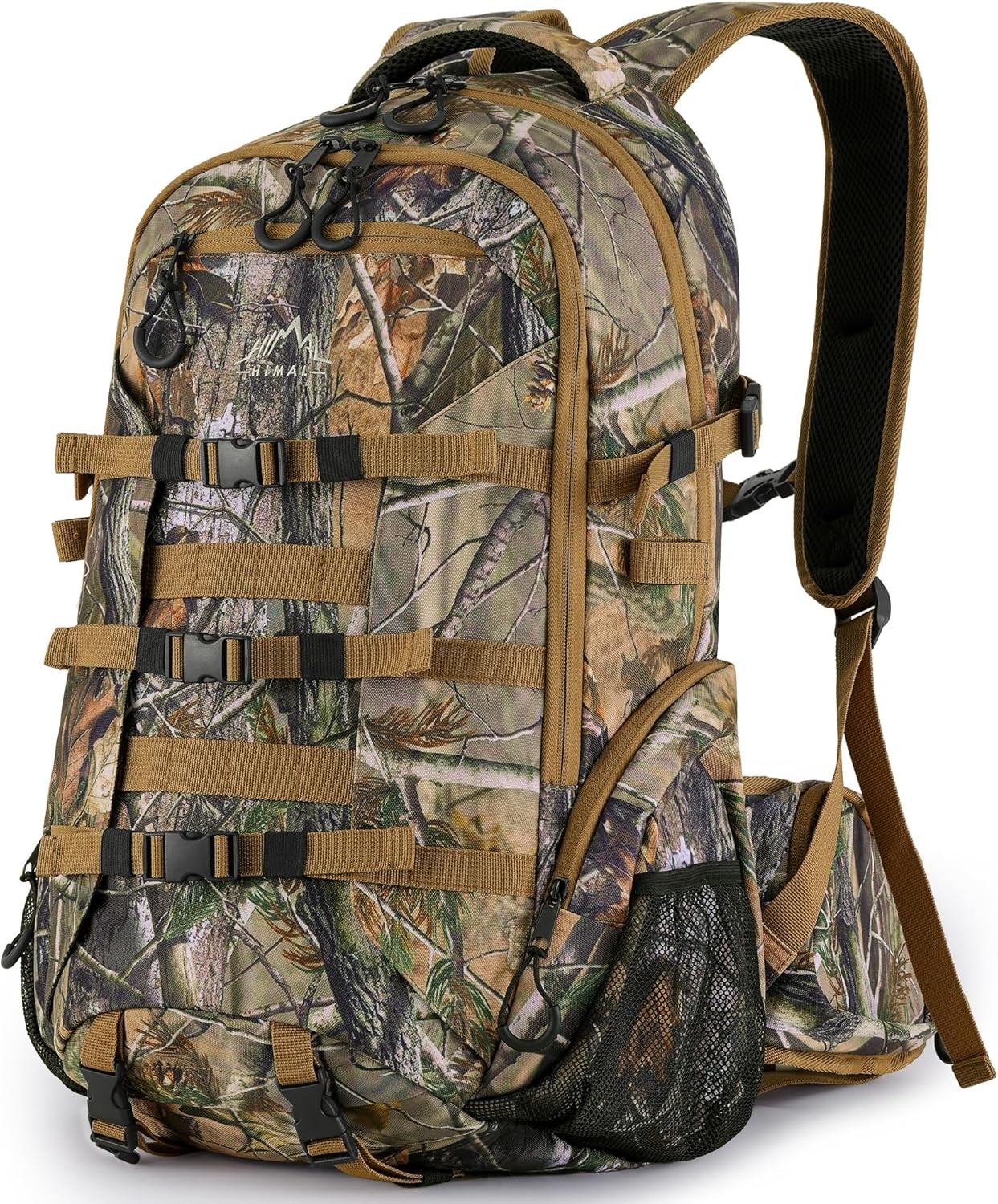 600D Waterproof Hunting Backpack for Men.Camo Hunting Pack with Bow Holder
