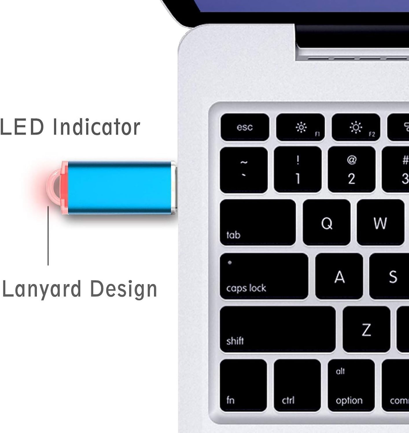 Compact 8GB USB Flash Drive - High-Speed Data Transfer and Stylish Blue Design