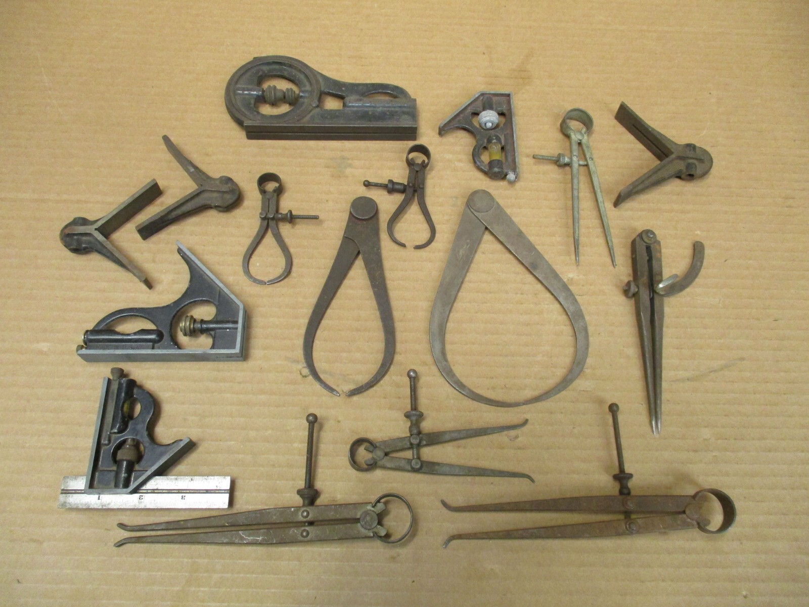 Lot Of Dividers & Squares Machinist Tool Maker Used