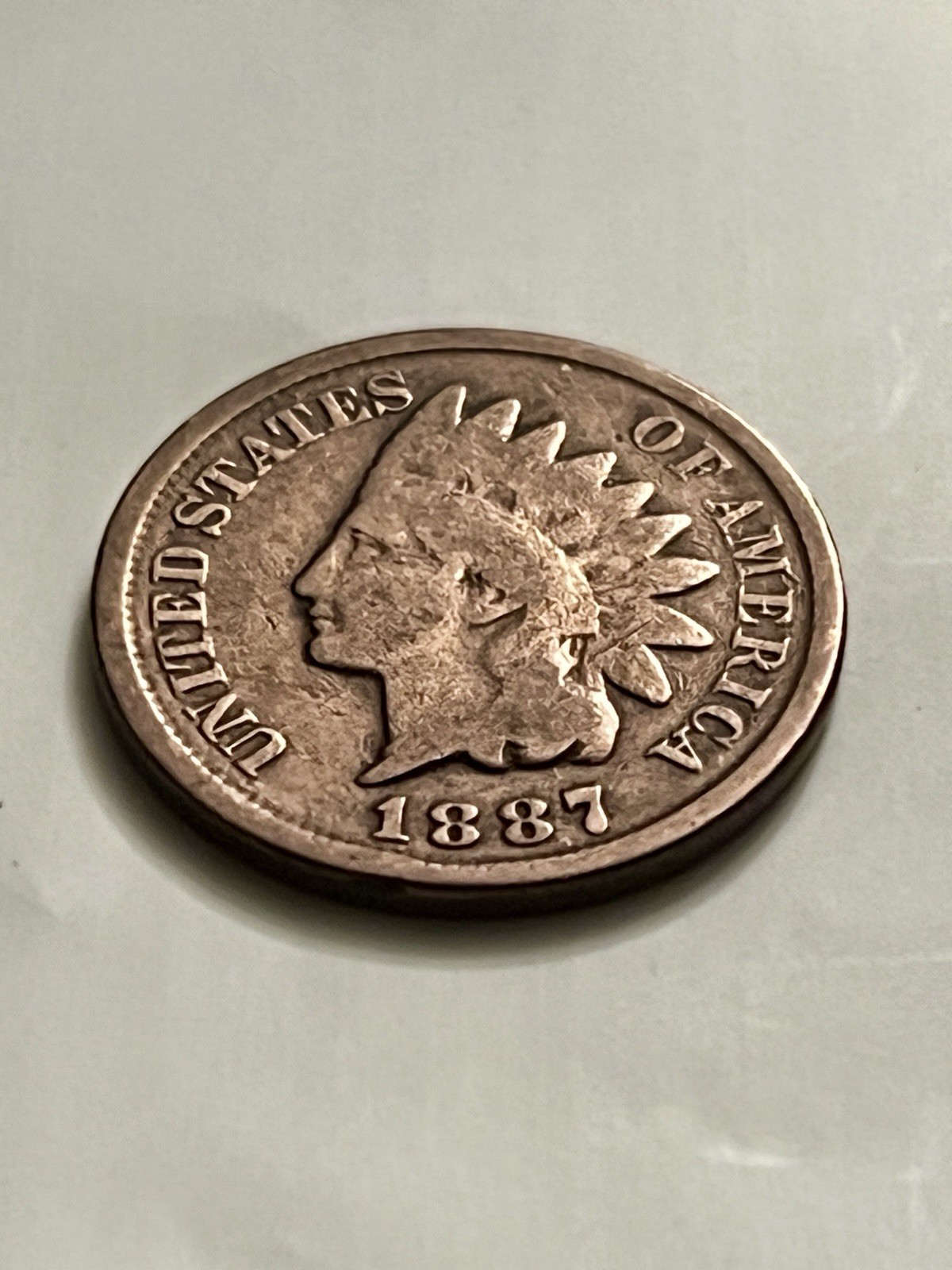 1887 Indian Head Cent — Sharp Detail Both Sides — Circulated Copper BN743