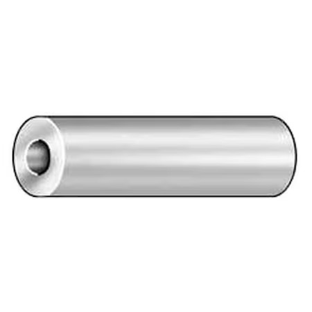 Spacer, #10 Screw Size, Plain Aluminum, 1/4 In Overall Lg, 0.192 In Inside Dia,
