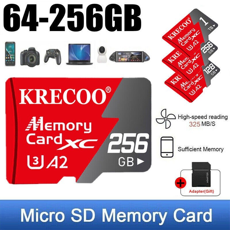 64GB 128GB 256GB 1TB Micro SD SD Memory Card Class 10 TF Card for Phone Lot