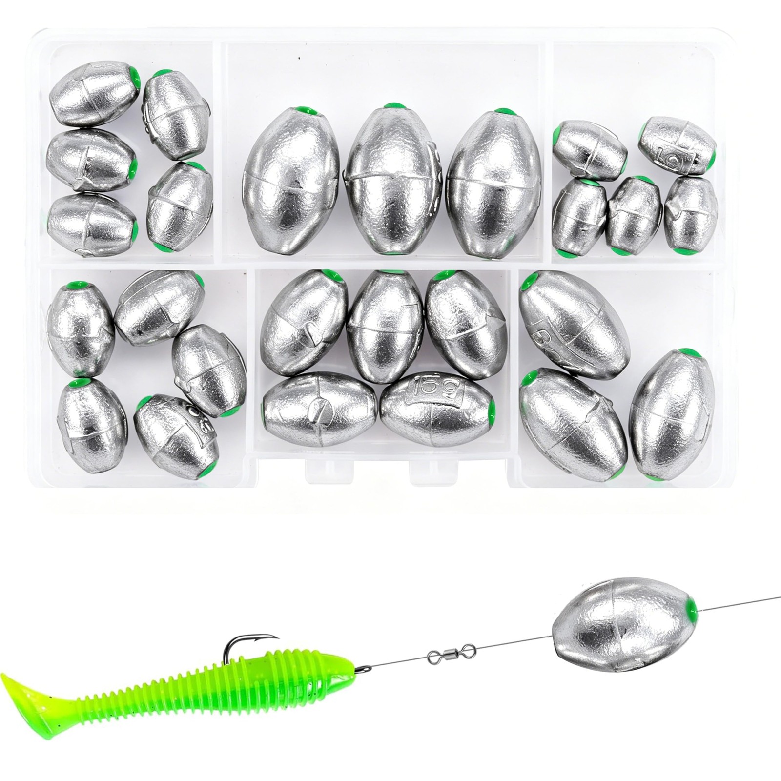 Egg Weights Egg Fishing Sinkers Lead Weights Catfish Weights Slide Sinkers fo...