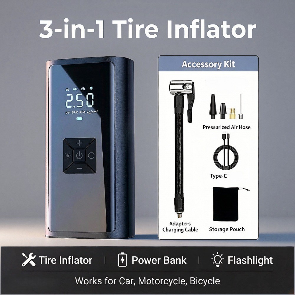 Car Air Tire Pump Inflator Portable Compressor Digital Electric Auto 150PSI 24V