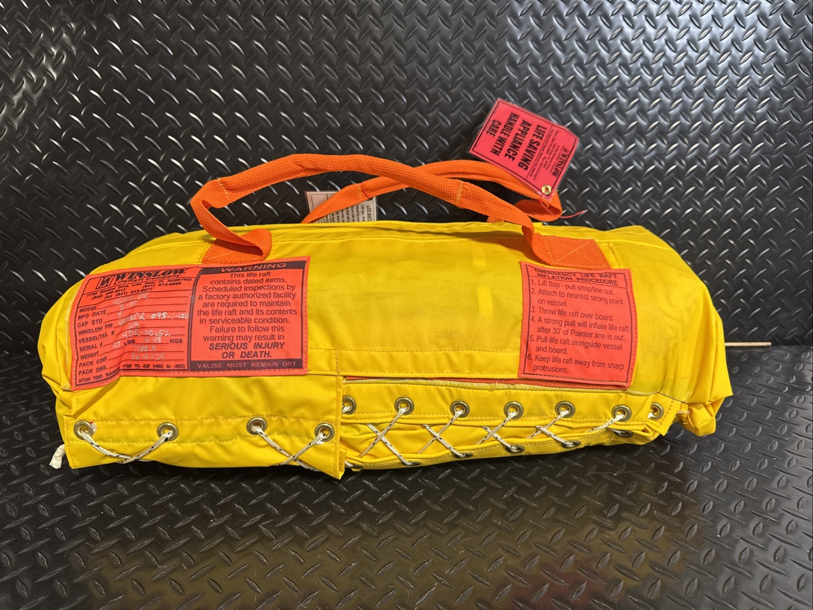 Winslow Aviation Life Raft – New. Never Been Deployed - 4 Person