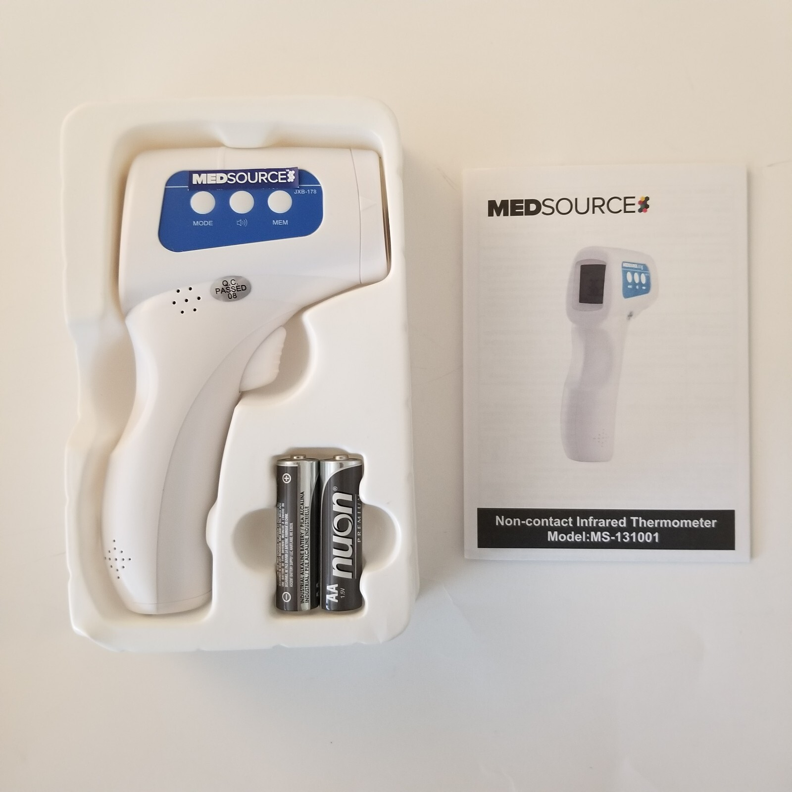 Medsource Non Contact Infrared Thermometer 1 Second Testing MS-131001