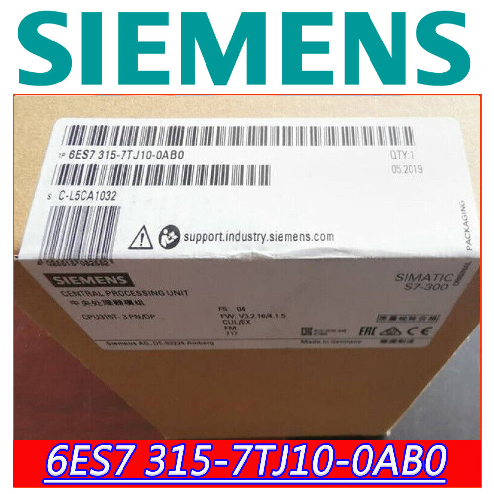 6ES7315-7TJ10-0AB0 Siemens 6ES7 315-7TJ10-0AB0 New, In-Stock, Quality Guaranteed