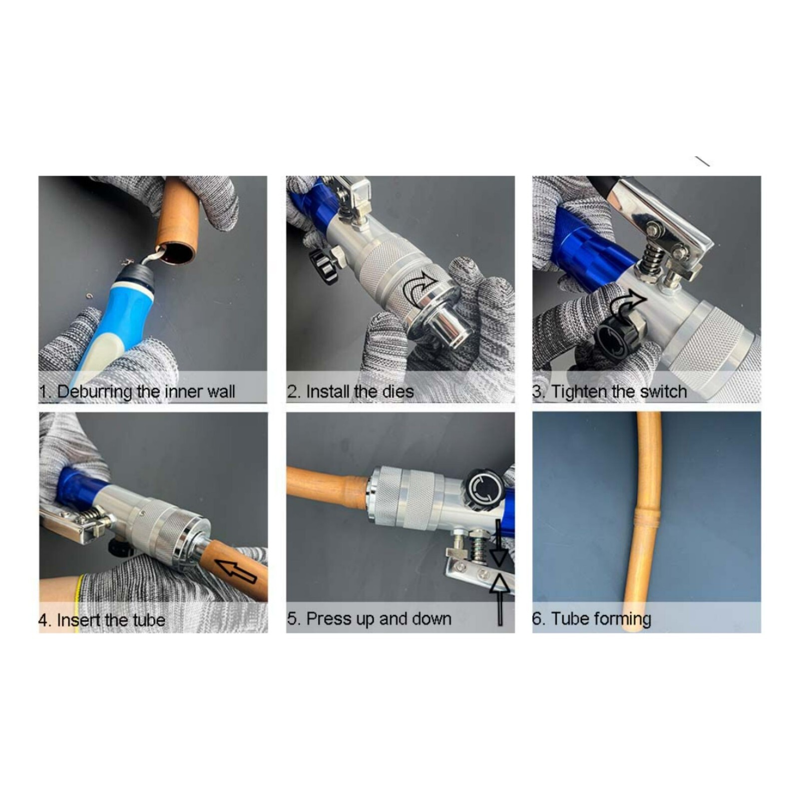 HVAC Hydraulic Swaging Tool Copper Tubing Expander Deburring Custom Size Fitting