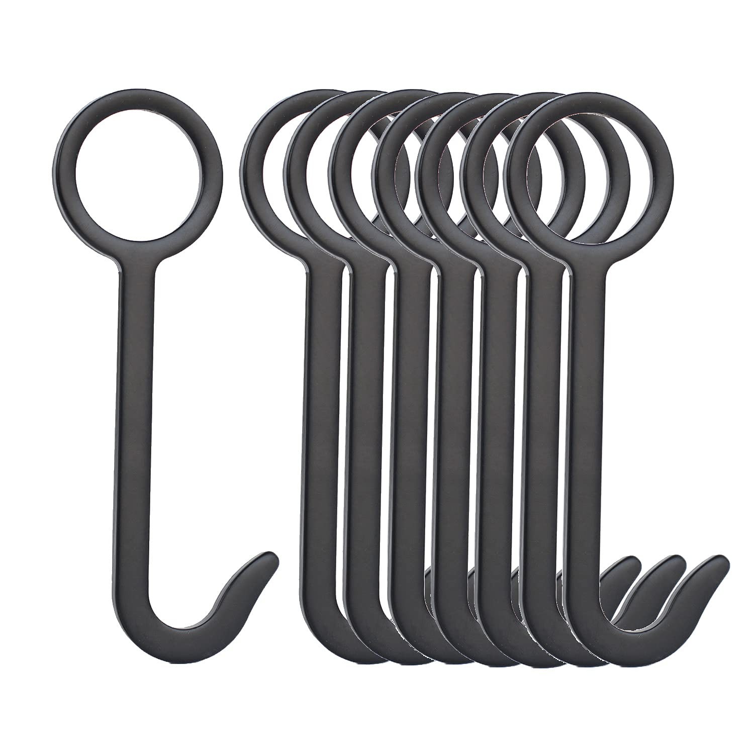 AR500 Steel Hanging Shooting Target Hanger DIY Assembly 6", 8 Hooks Black