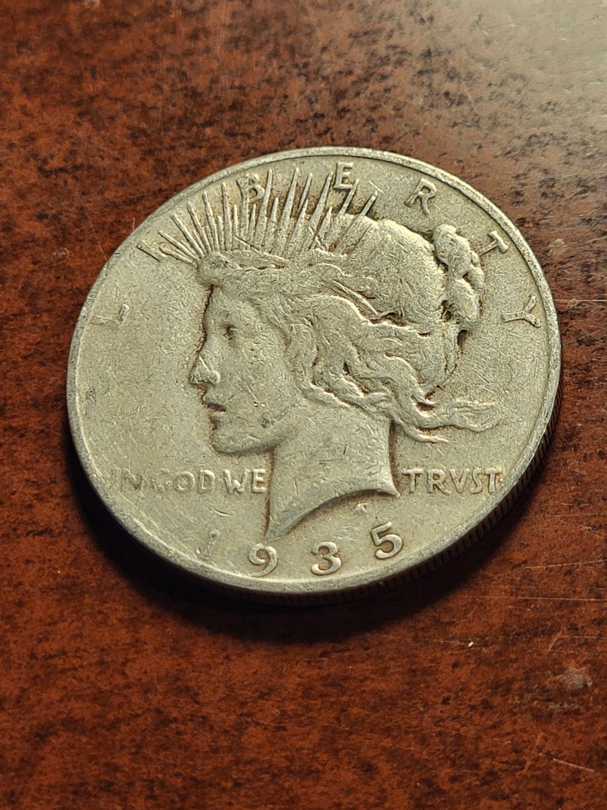 1935 S Peace Silver Dollar, better date San Francisco     inv07    rdr26