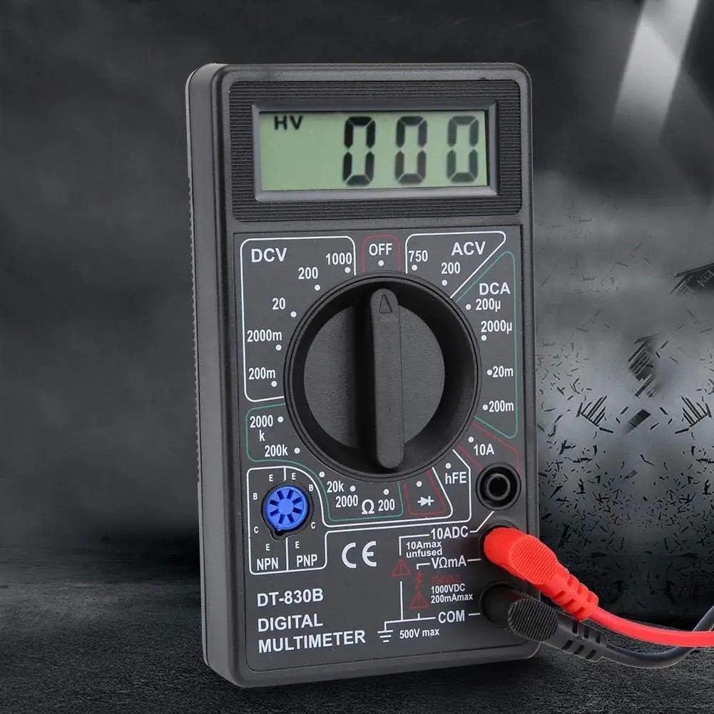 DT-830 B Digital Multimeter Voltage Current Ohm Tester with LCD Display