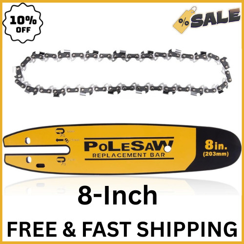 8-Inch Pole Saw Replacement Bar and Chain Combo, Guide Bar DWZCSB8, Compatible w