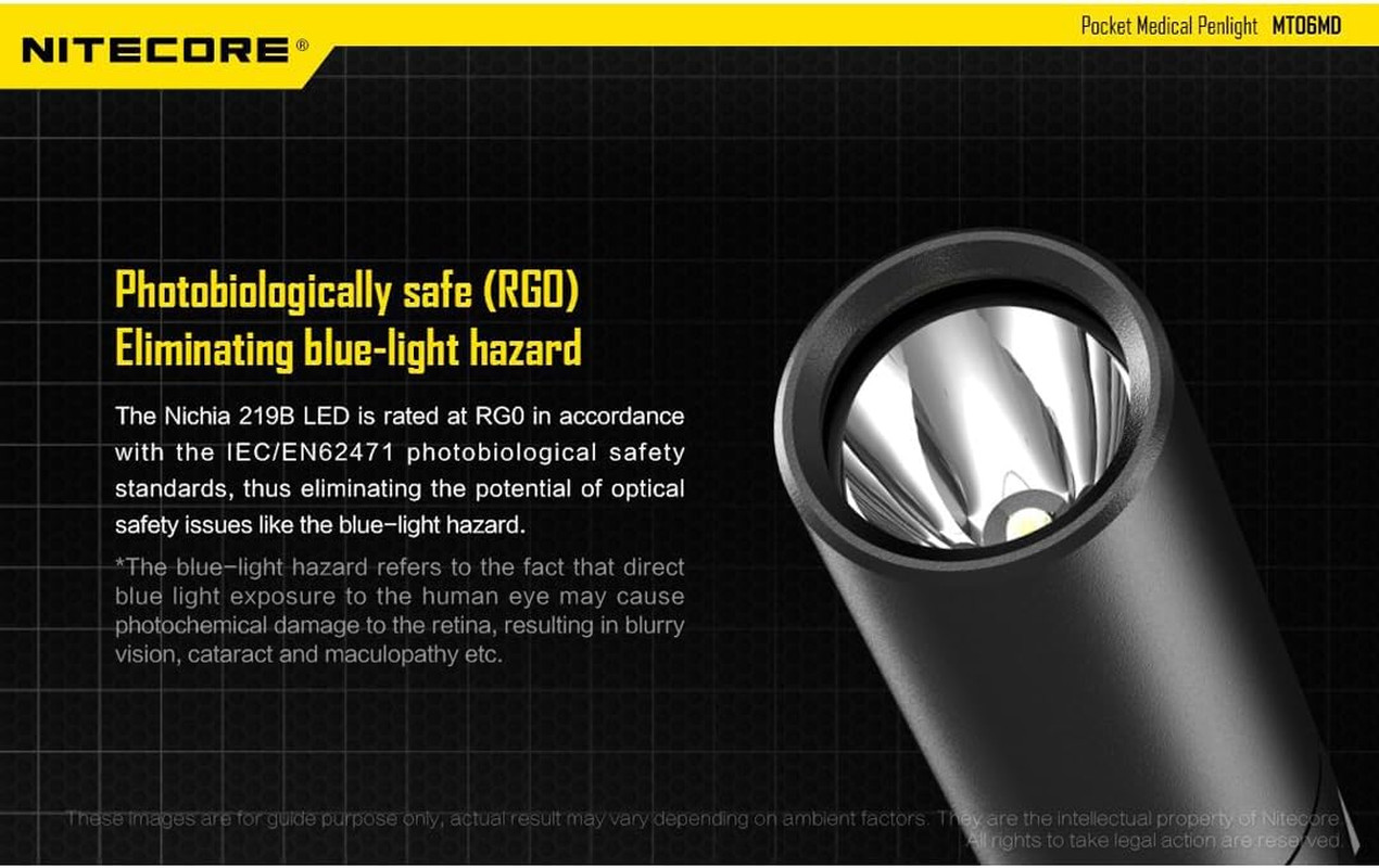 MT06MD Penlight Flashlight, 180 Lumen for Doctors, Nurses and Emts W/ 2X AAA Bat