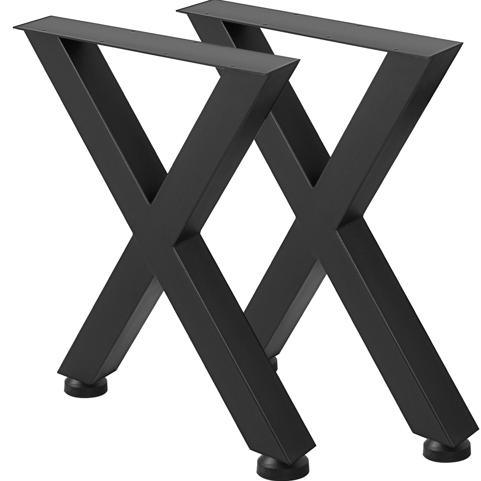 Uimoso 2Pcs Table Legs Solid Steel Metal Heavy Duty Furniture Legs 28" x 24"