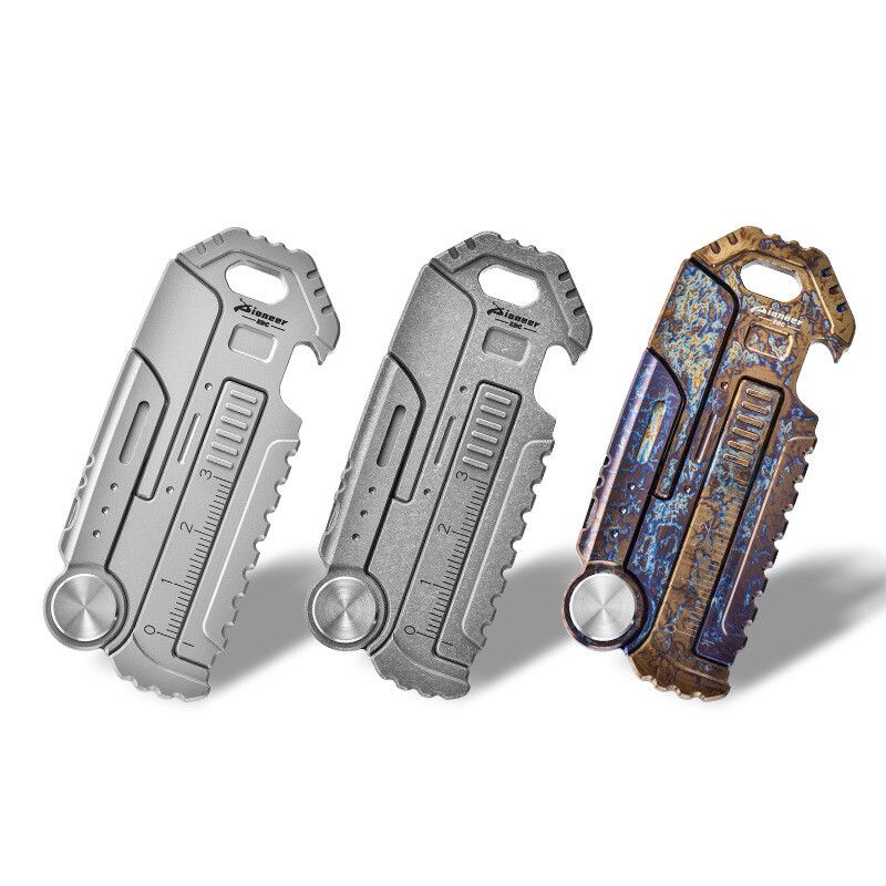 EDC Titanium Alloy Utility Knife MultiTools Car Keychain Home Tool Folding Knife