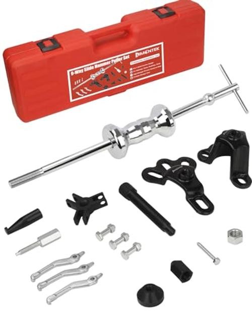 9-Way Slide Hammer Puller Set, Front Wheel Hub Remover & Rear Wheel Axle