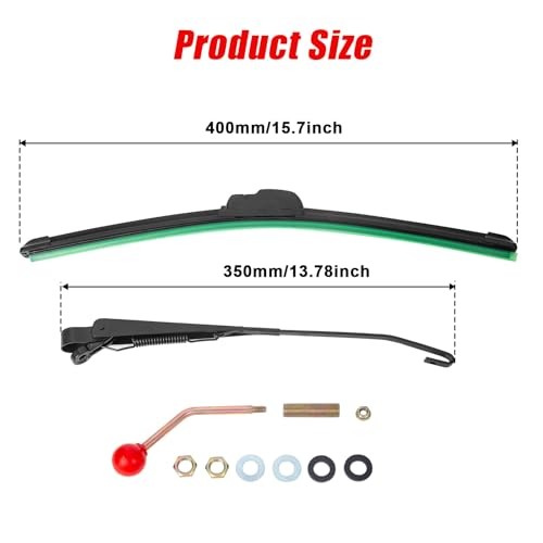 UTV Wiper Kit Hand Operated Manual Windshield Wiper Kit Compatible with