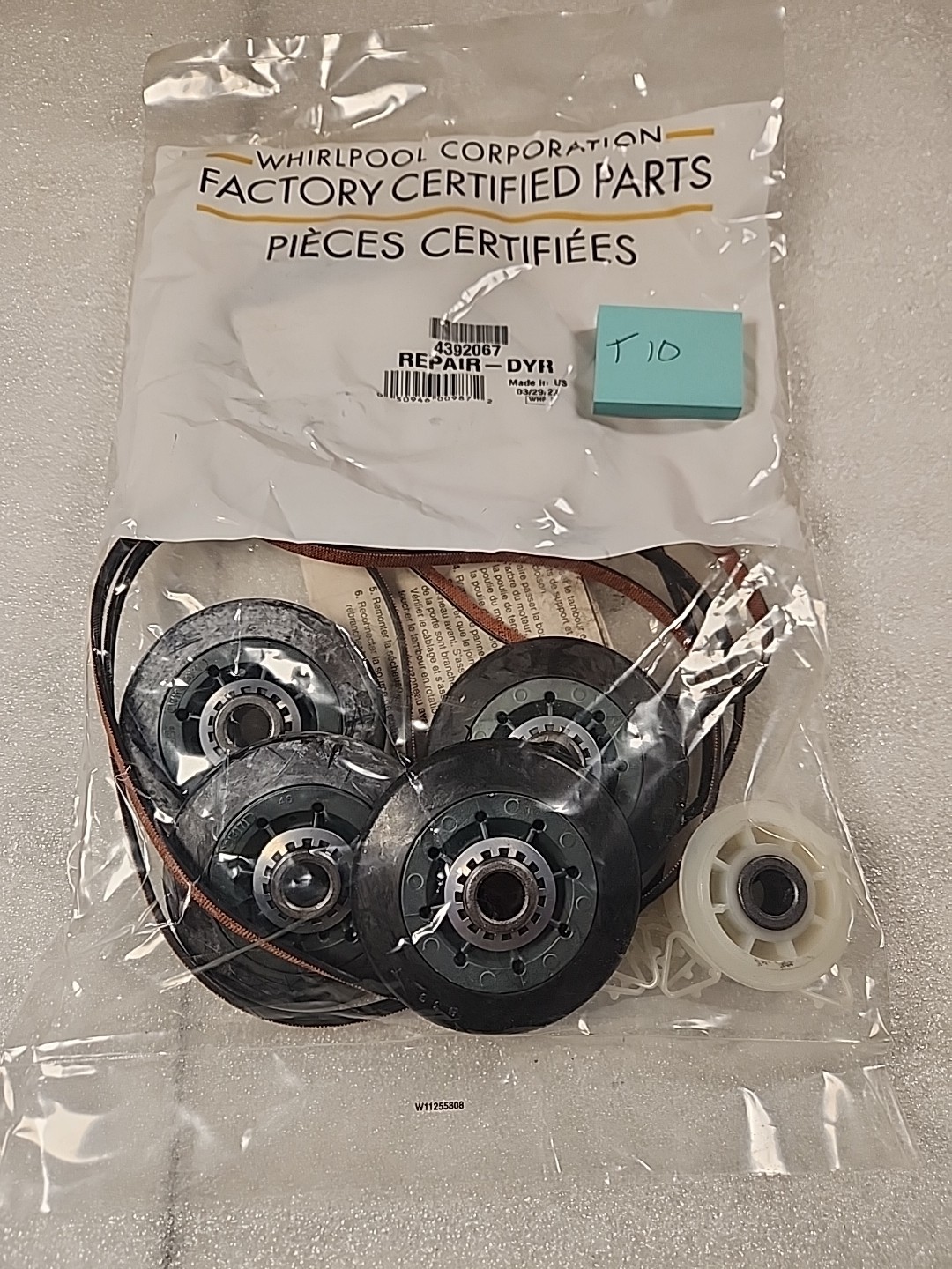 New Genuine OEM Whirlpool Dryer Repair Kit 4392067
