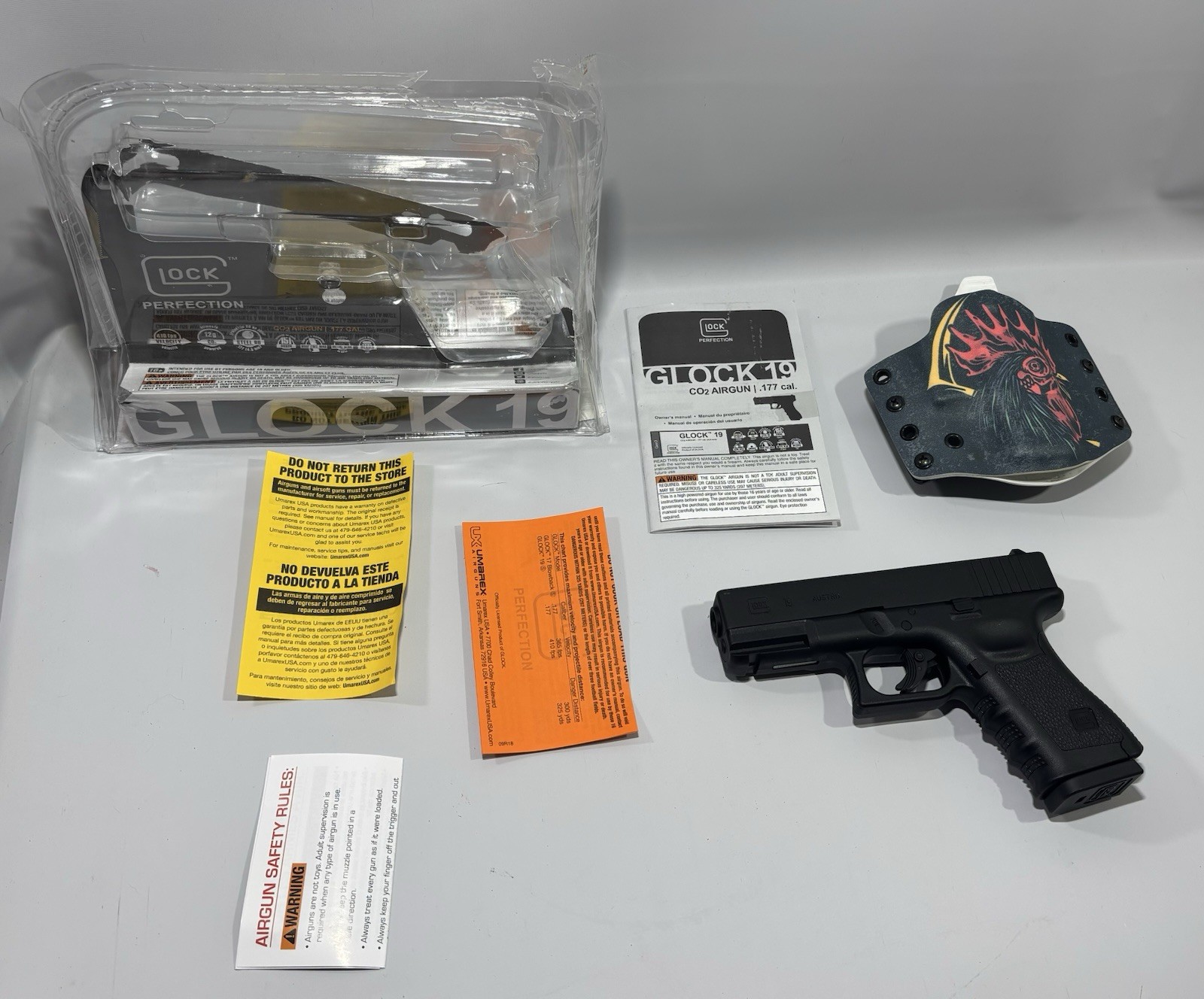 Umarex Glock 19 Gen 3 .177 Caliber CO2 Powered BB Air Gun Pistol With holster