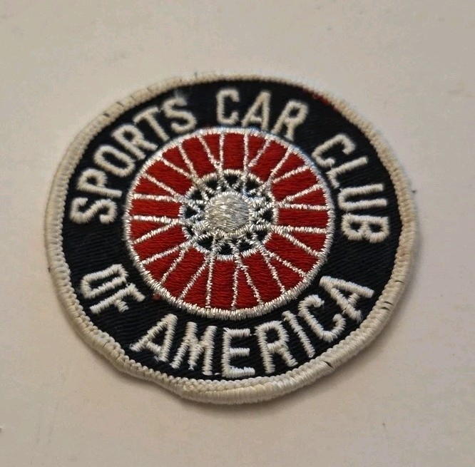 Vintage SCCA SPORTS CAR CLUB OF AMERICA PATCH AUTO RACING 3" 1960's