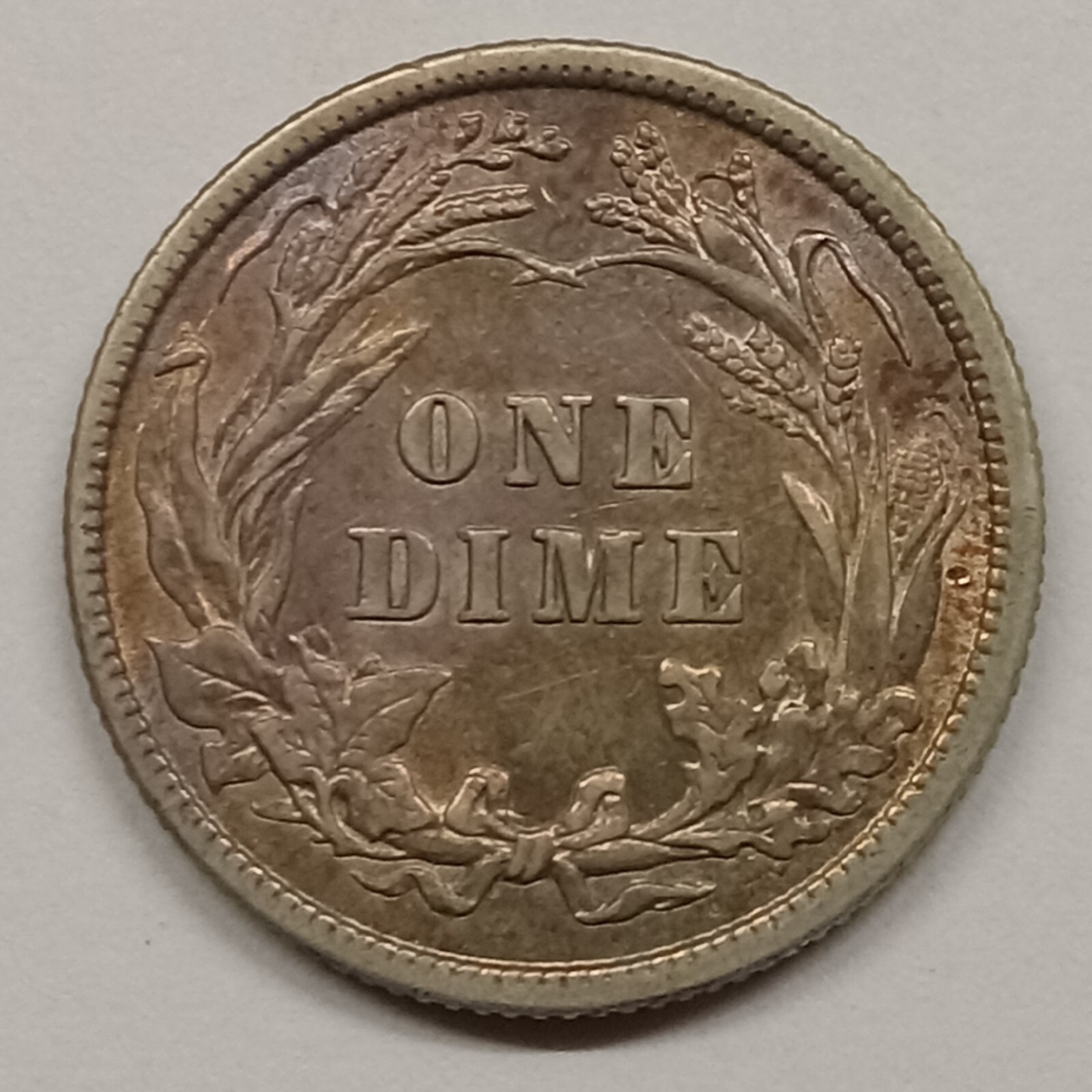 1916 Barber Silver Dime. AU nice surfaces.