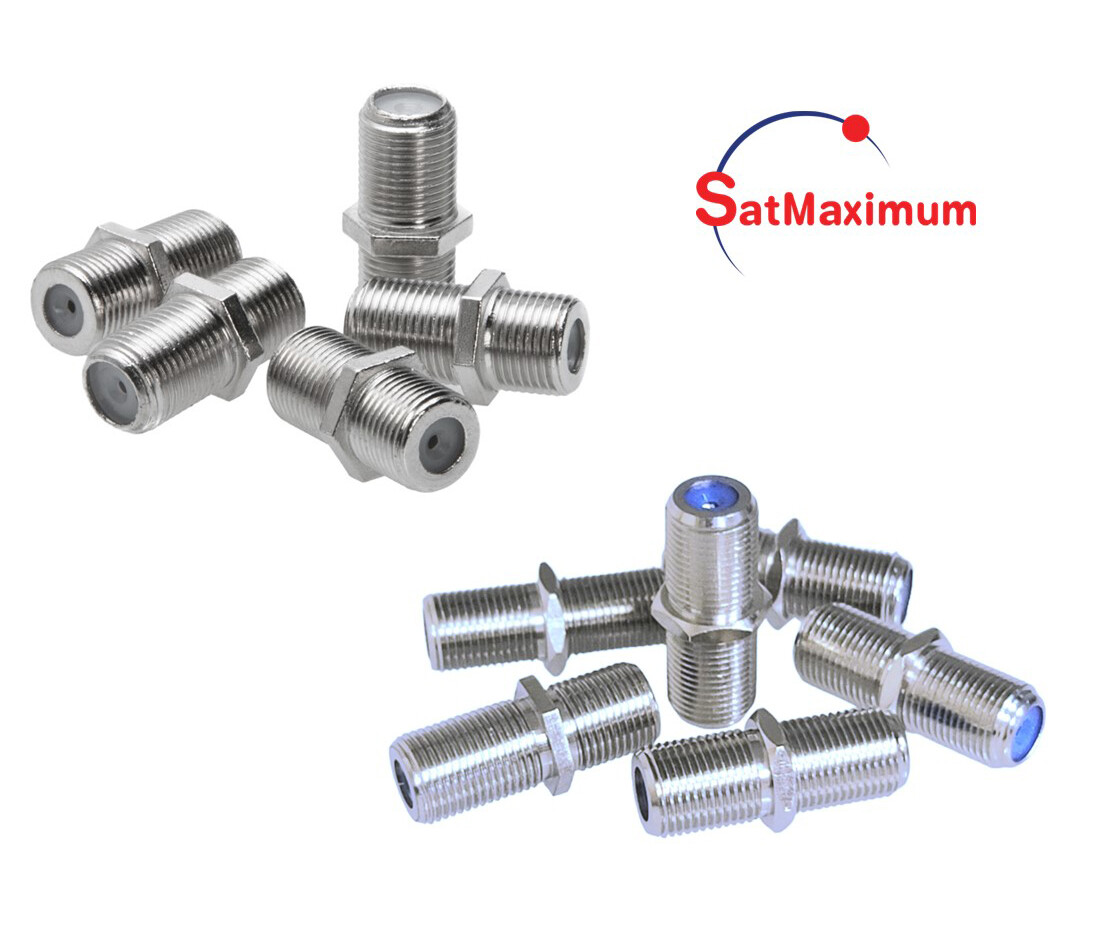 RG6 RG59 F-Type Female to Female Coaxial Coupler F81 Barrel Coax Adapter - LOT