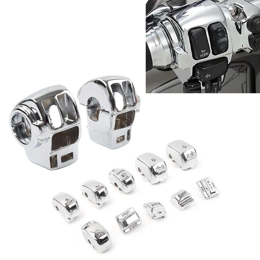 Hand Control Switch Housing Cover W/ 10x Button Cap For Harley FLHTCU/I 1996-13