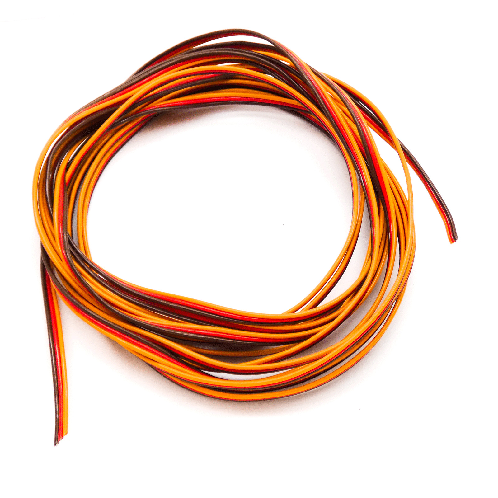 20ft 22AWG Servo Wire Lead Extension Cable (Orange/Red/Brown)