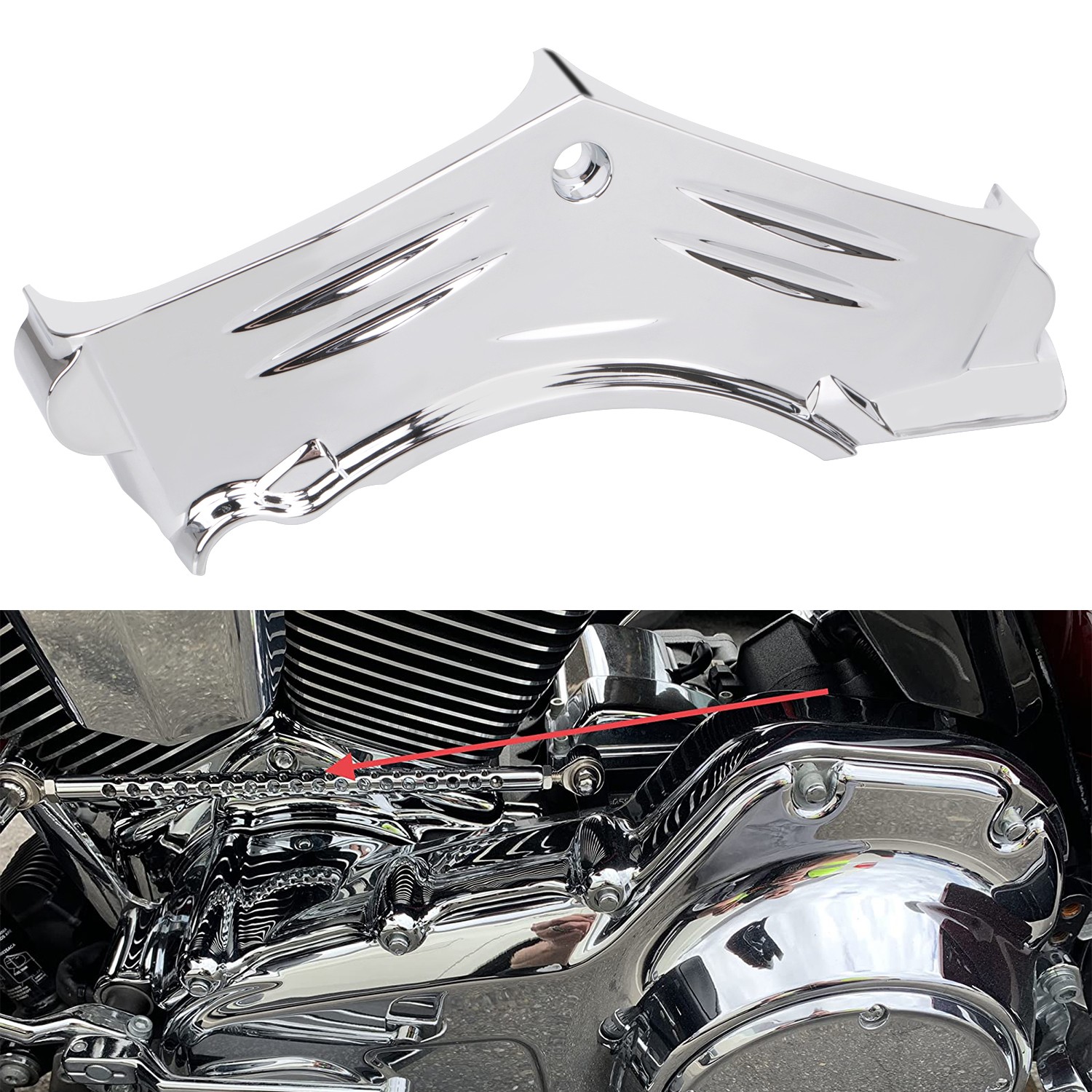 Chrome Cylinder Base Cover Fit For Harley Softail FXSTD Electra Glide FLHTC FLHT