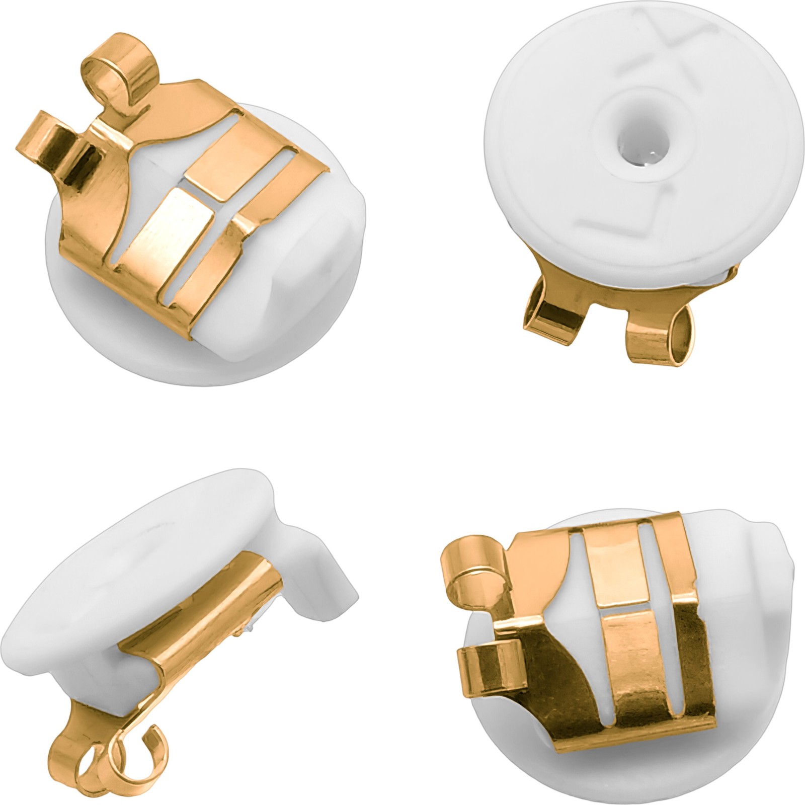 Locking Earring Backs 2 Pairs Silver and 2 Pairs Gold