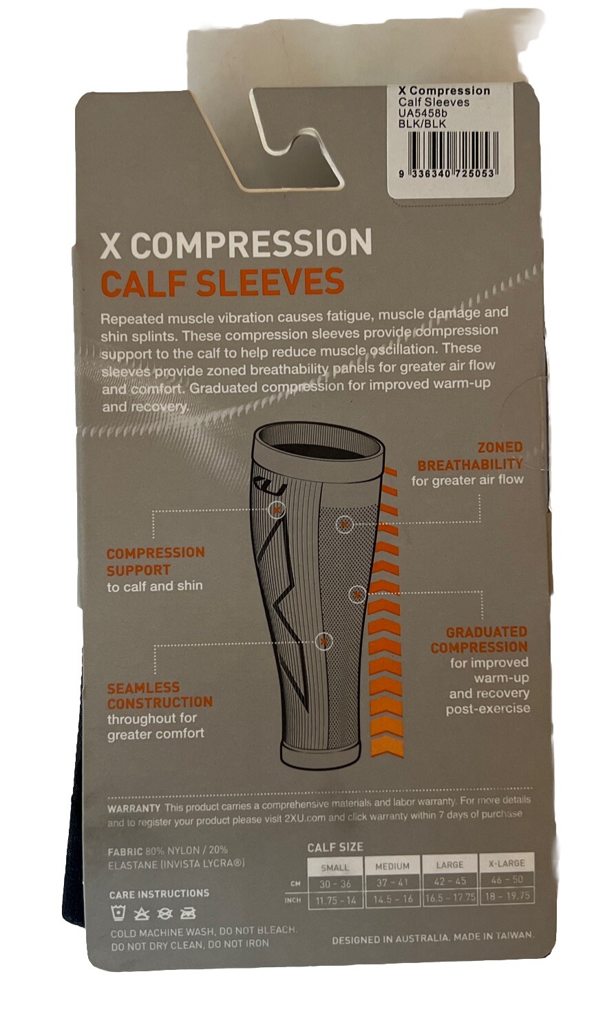 2XU Unisex X Compression Calf Sleeves