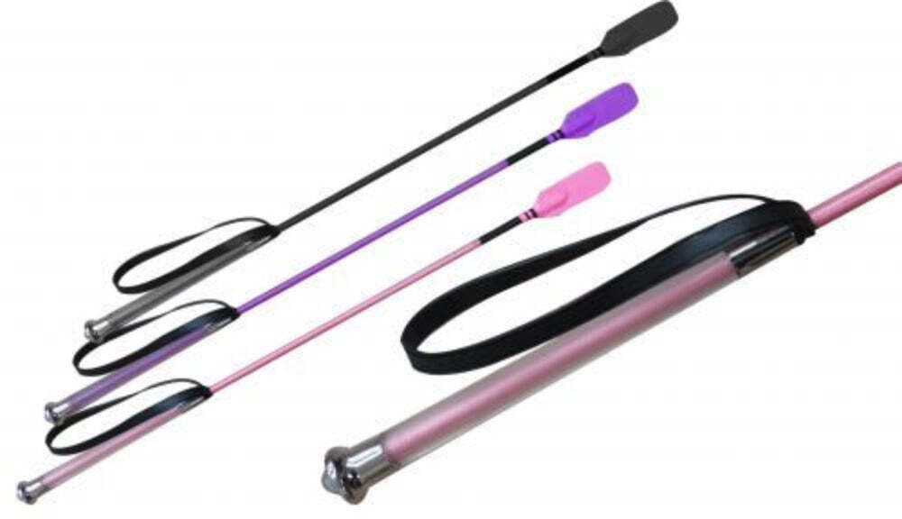 New! 26" long GEL HANDLE RIDING CROP w/ Strap SIlver cap end Horse 3 COLORS