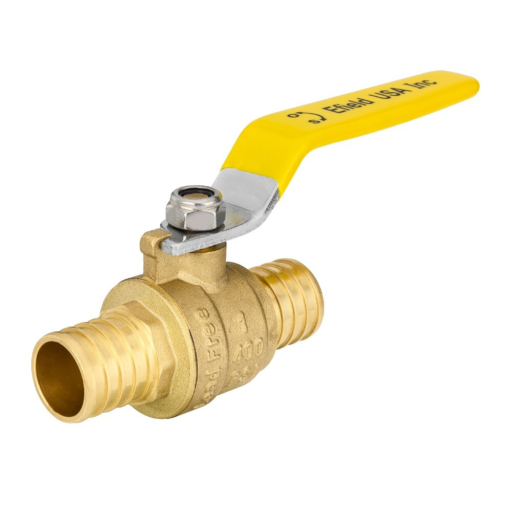 EFIELD 1" x 1 " CRIMP PEX FULL PORT SHUT OFF  BRASS BALL VALVE , LEAD FREE