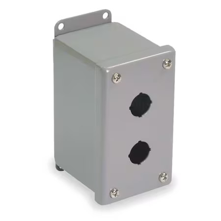 Wiegmann Pbgx2 Pushbuttonenclosure, 22Mm, 2Hole, Carbsteel