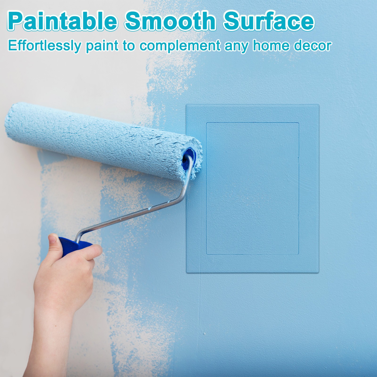 2-Pack Access Panel for Drywall, 7x5" Plastic Removable [White, Rectangle]